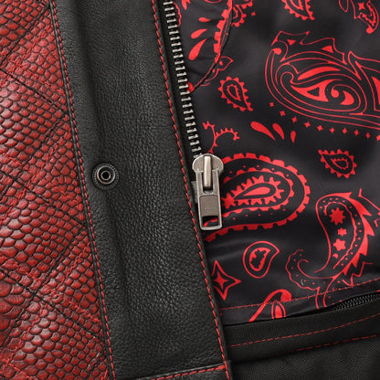 Kingsnake Men’s Motorcycle Leather Vest Men's Leather Vest Vests