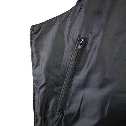 Vance Men's Bulletproof Style Biker Leather Motorcycle Vest