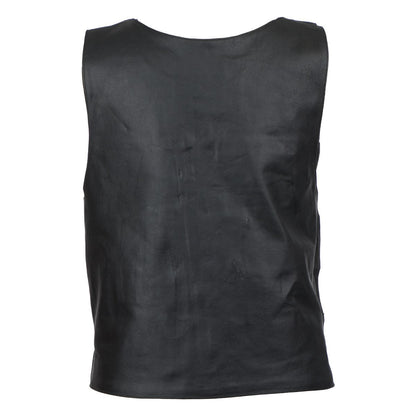 Vance Men's Bulletproof Style Biker Leather Motorcycle Vest
