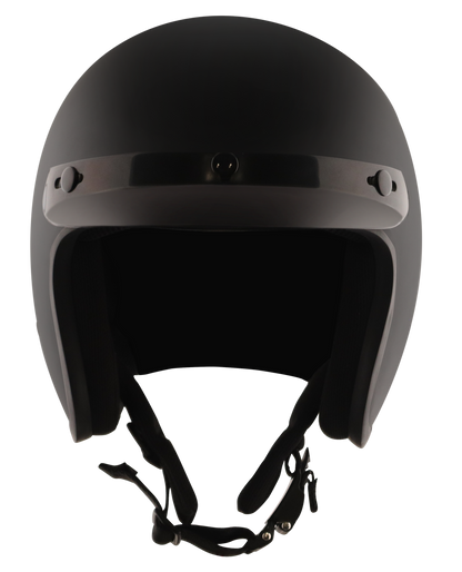 Detour Helmets D.O.T. Flat Black 3/4 Helmet for Motorcycle Riders with Visor