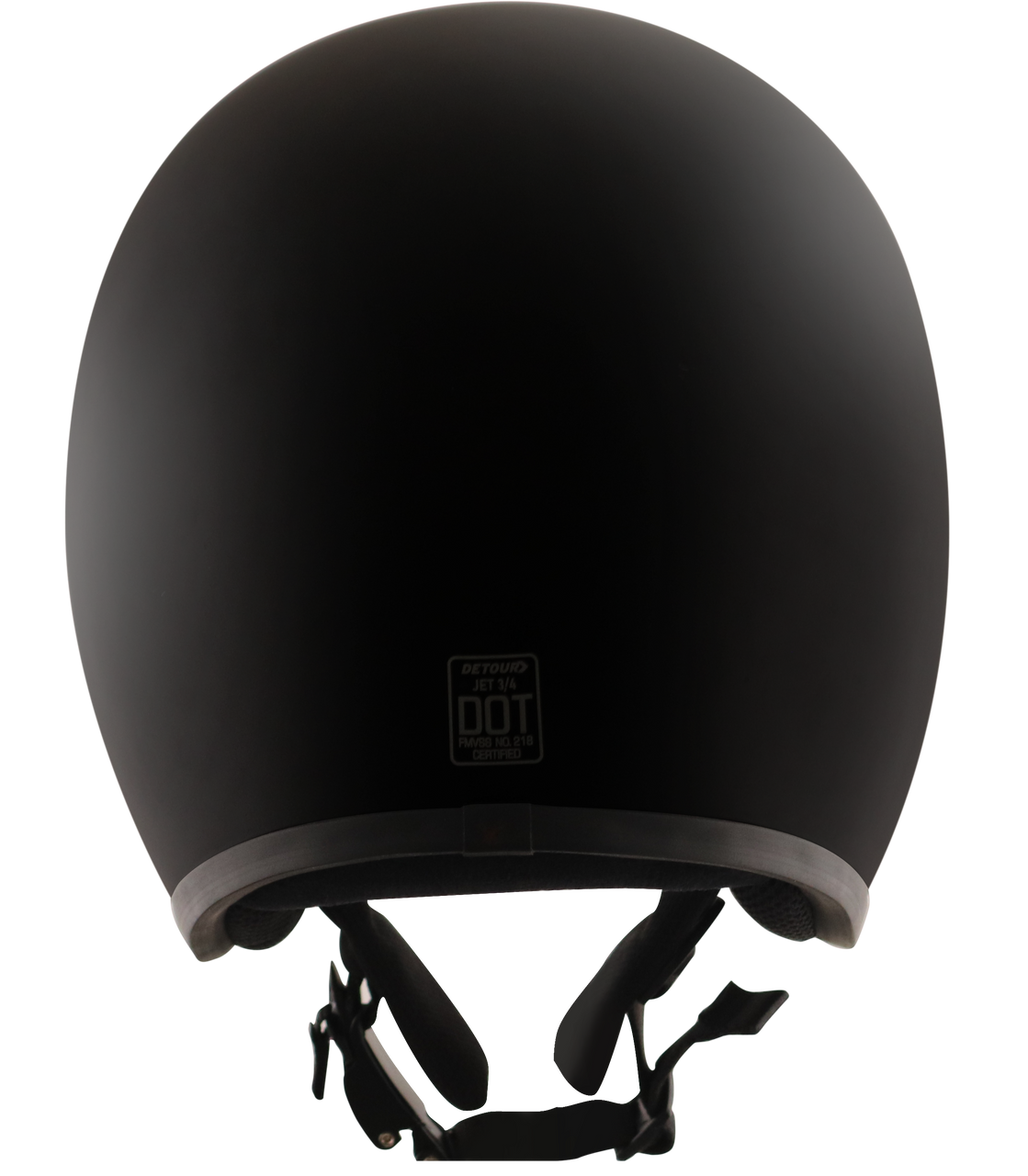 Detour Helmets D.O.T. Flat Black 3/4 Helmet for Motorcycle Riders with Visor