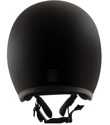 Detour Helmets D.O.T. Flat Black 3/4 Helmet for Motorcycle Riders with Visor
