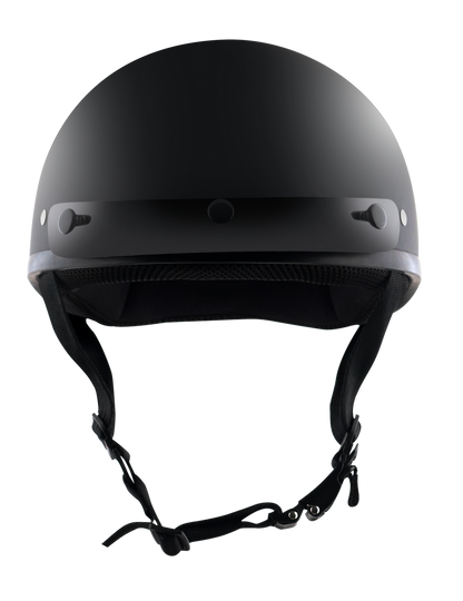 Detour Helmets D.O.T. Flat Black Half Helmet for Motorcycle Riders with Visor