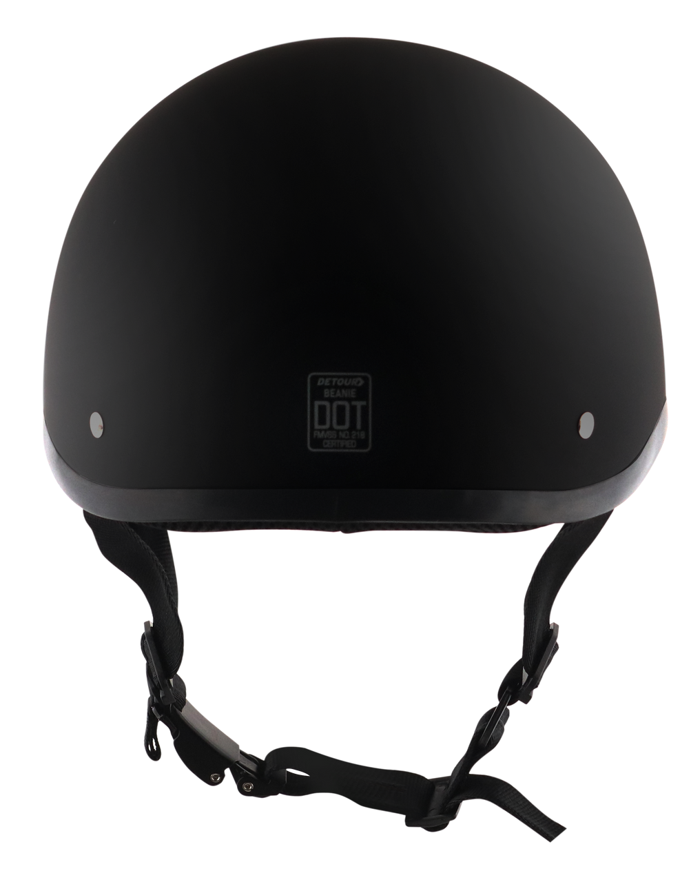 Detour Helmets D.O.T. Flat Black Half Helmet for Motorcycle Riders with Visor