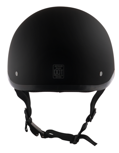 Detour Helmets D.O.T. Flat Black Half Helmet for Motorcycle Riders with Visor
