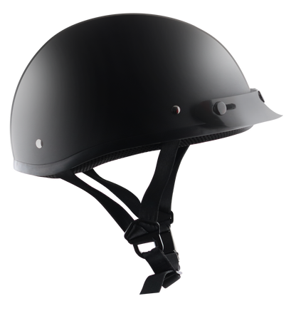Detour Helmets D.O.T. Gloss Black Half Helmet for Motorcycle Riders with Visor