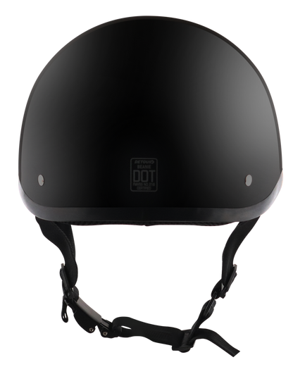 Detour Helmets D.O.T. Gloss Black Half Helmet for Motorcycle Riders with Visor