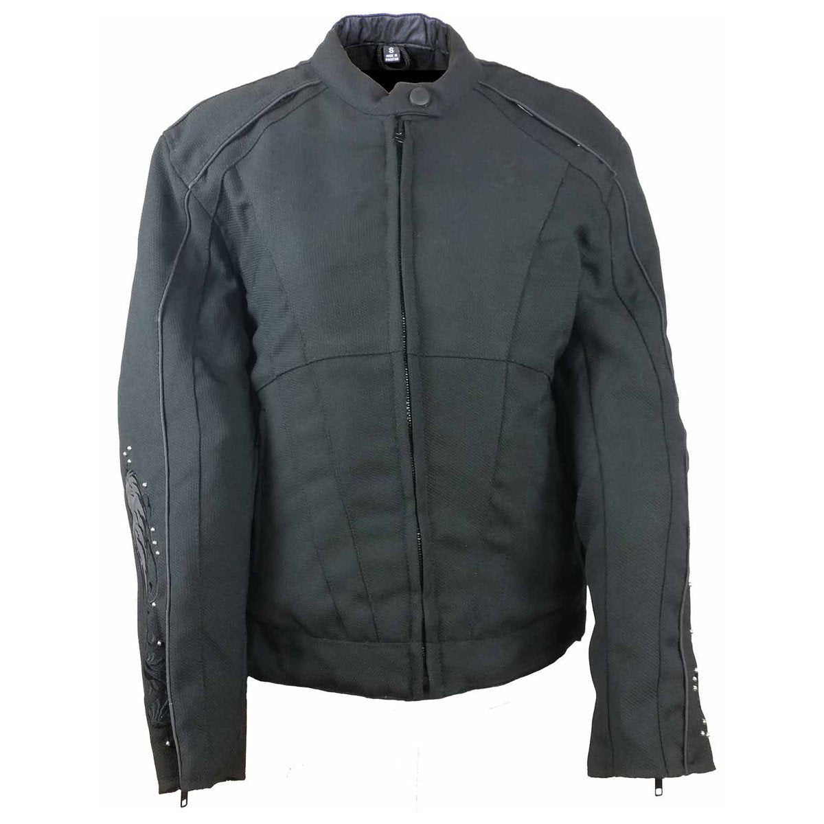 Vance Leather Women's Reflective Wings Motorcycle Jacket