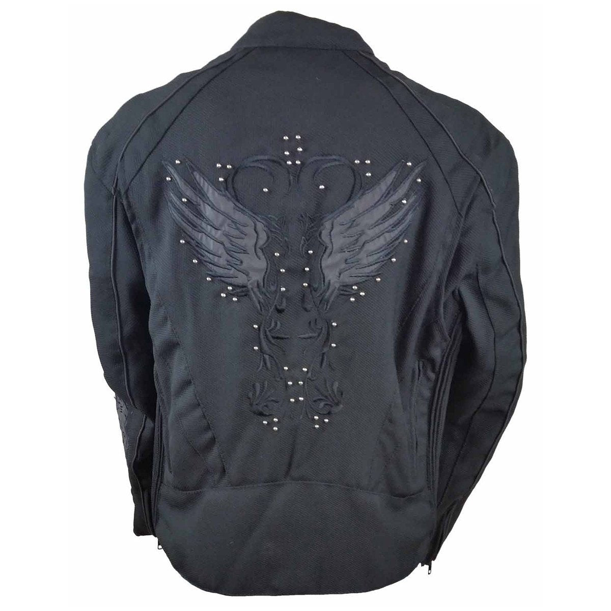 Vance Leather Women's Reflective Wings Motorcycle Jacket