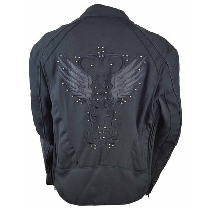 Vance Leather Women's Reflective Wings Motorcycle Jacket