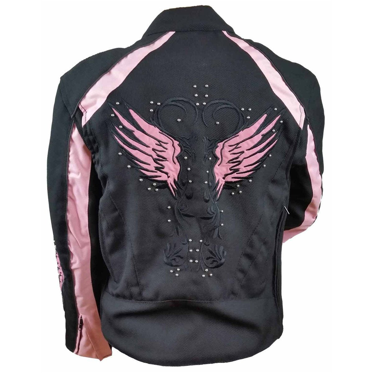 Vance Leather Women's Reflective Wings Motorcycle Jacket