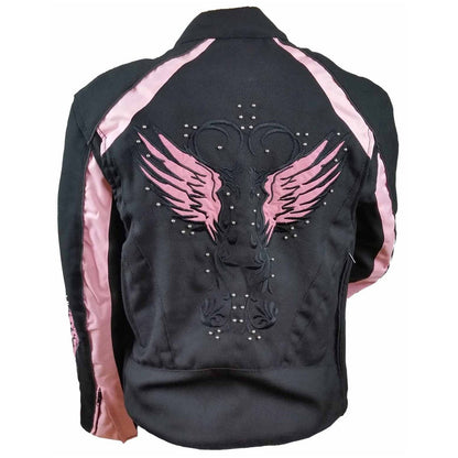 Vance Leather Women's Reflective Wings Motorcycle Jacket