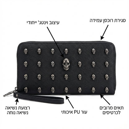 Vintage Skull Wallet - תמונה עם הסבר