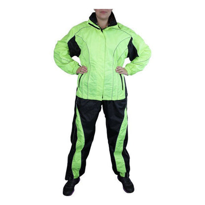 Thunder Under RS5021 Women's Hi Visibility Orange and Yellow Motorcycle Rain Gear