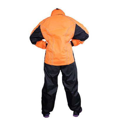 Thunder Under RS5021 Women's Hi Visibility Orange and Yellow Motorcycle Rain Gear