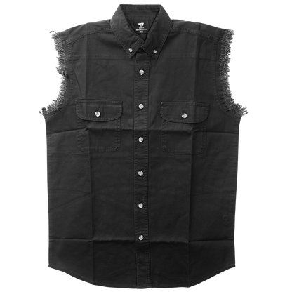 Mens Cutoffs Black Shirt