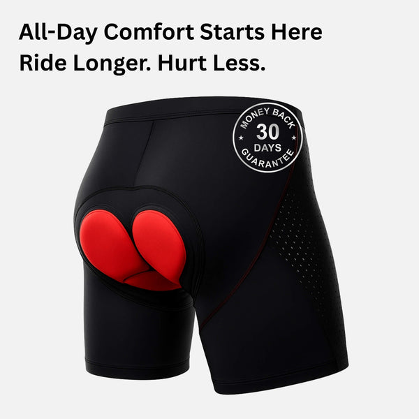 SaddleGuard Padded Motorcycle Riding Shorts for Long Distance Comfort