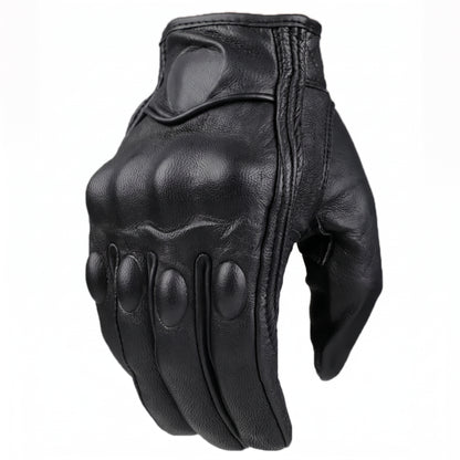 Motorcycle Gloves - S-XXXL  Goatskin Leather Men Women Moto Glove Elec