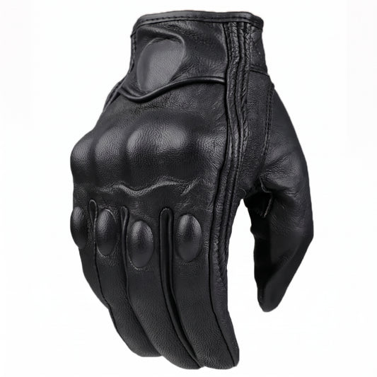 Motorcycle Gloves - S-XXXL  Goatskin Leather Men Women Moto Glove Elec