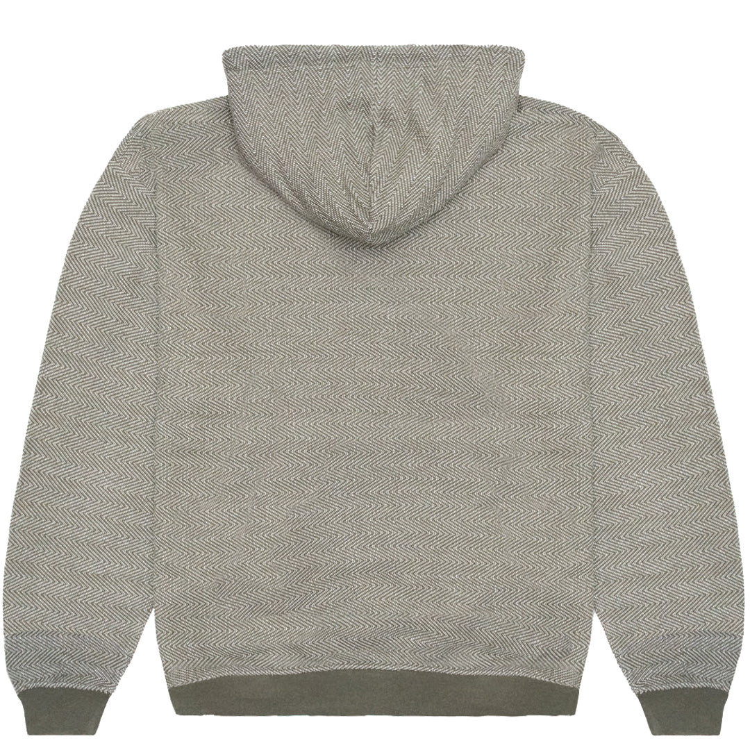 Unisex Forest Green Herringbone Pull Over