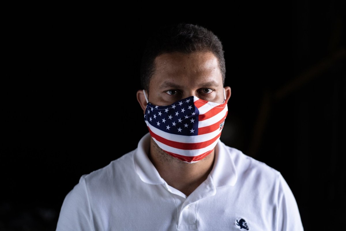 2-Ply Red White Blue Flag Reusable Non-Medical Breathable & Elastic Ear Bands Face Masks (5-Pcs Pack) Face Mask Accessories