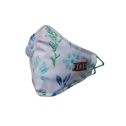 2-Ply White/Blue/Green Floral Reusable Non-Medical Breathable & Elastic Ear Bands Face Masks (5-Pcs Pack) Face Mask Accessories