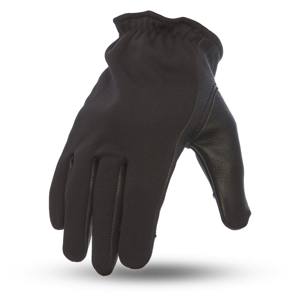 2 Tone Roper Men's Motorcycle Leather Gloves Men's Gloves Accessories Black Neoprene XS