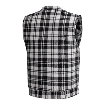 Sharp Shooter Moto Men's Canvas Vest - Recycled Men's Canvas Vests Vests