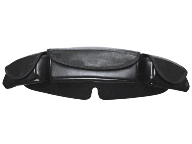 Vance Black Three Pocket Motorcycle Windshield Bag for Indian Honda Yamaha Kawasaki and Harley Davidson Motorcycles