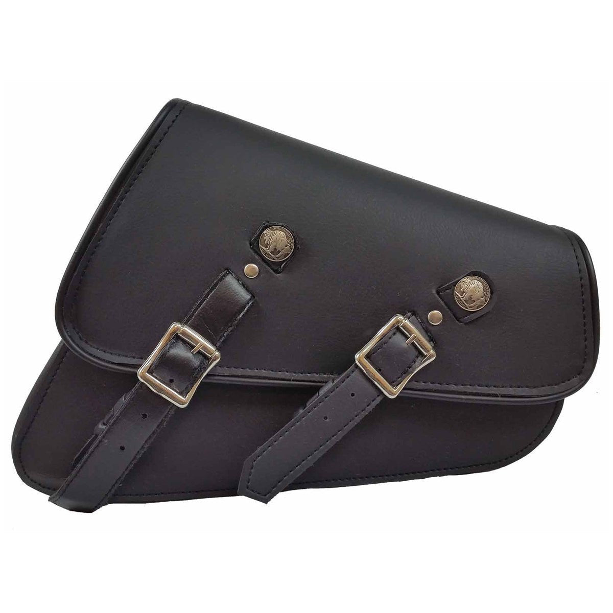 Vance Black Left Side Motorcycle Swing Arm Bag for Harley Honda Yamaha Kawasaki Indian Motorcycles