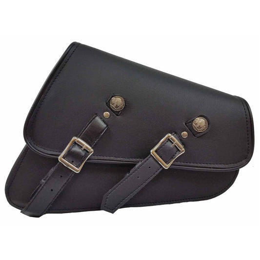 Vance Black Left Side Motorcycle Swing Arm Bag for Harley Honda Yamaha Kawasaki Indian Motorcycles