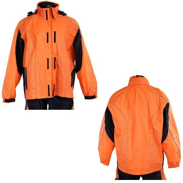 Thunder Under RS5020 Men's Hi Visibility Orange and Yellow Motorcycle Rain Gear