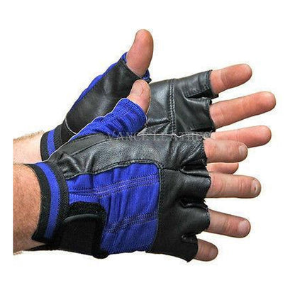 Vance Mens Black Shorty Stretch Leather Gloves
