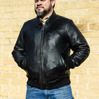 Moto Bomber - Men's Leather Jacket Men's Leather Jacket Jackets