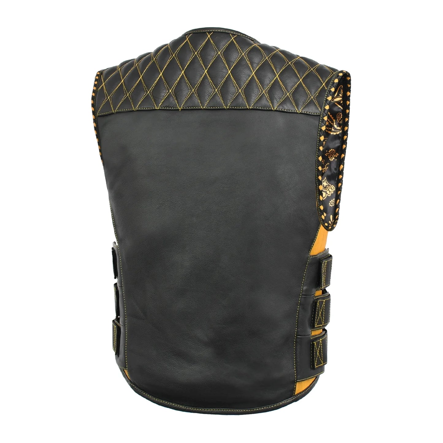 Tactical Emerald Men’s Motorcycle Leather Vest Men's Leather Vest Vests