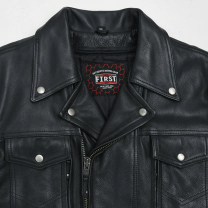 Mastermind Men's Motorcycle Leather Jacket Men's Leather Jacket Jackets