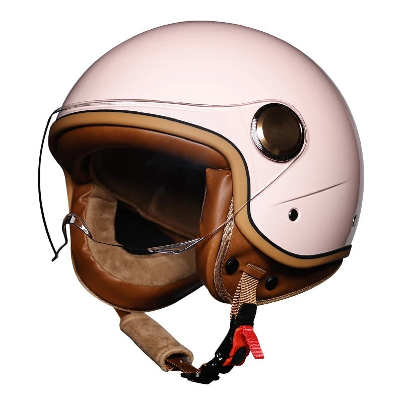 Retro Open Face Motorcycle Helmet – DOT Approved 3/4 Helmet