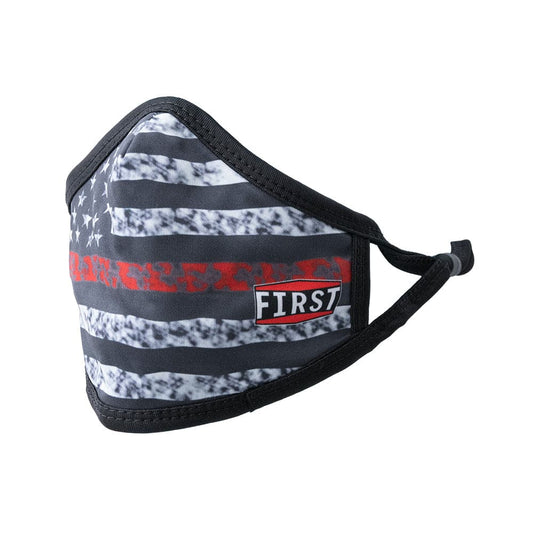 3-Ply Black/Red USA Flag Reusable Non-Medical Breathable & adjustable Ear Loops Face Masks (5-Pcs Pack) Face Mask Accessories