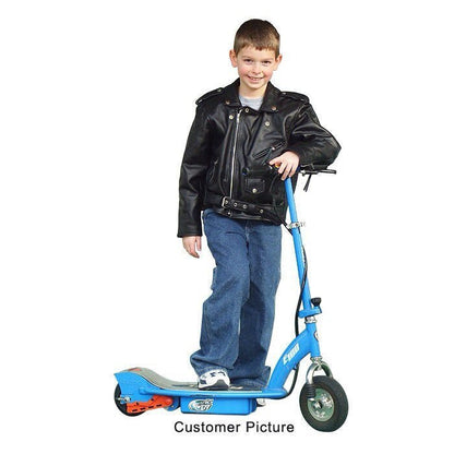 Vance Kids Black Motorcycle Leather Jacket