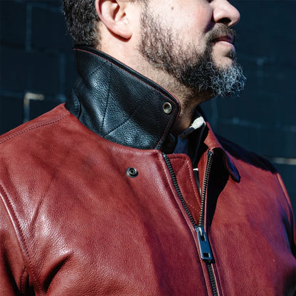 Moto Bomber - Men's Leather Jacket Men's Leather Jacket Jackets