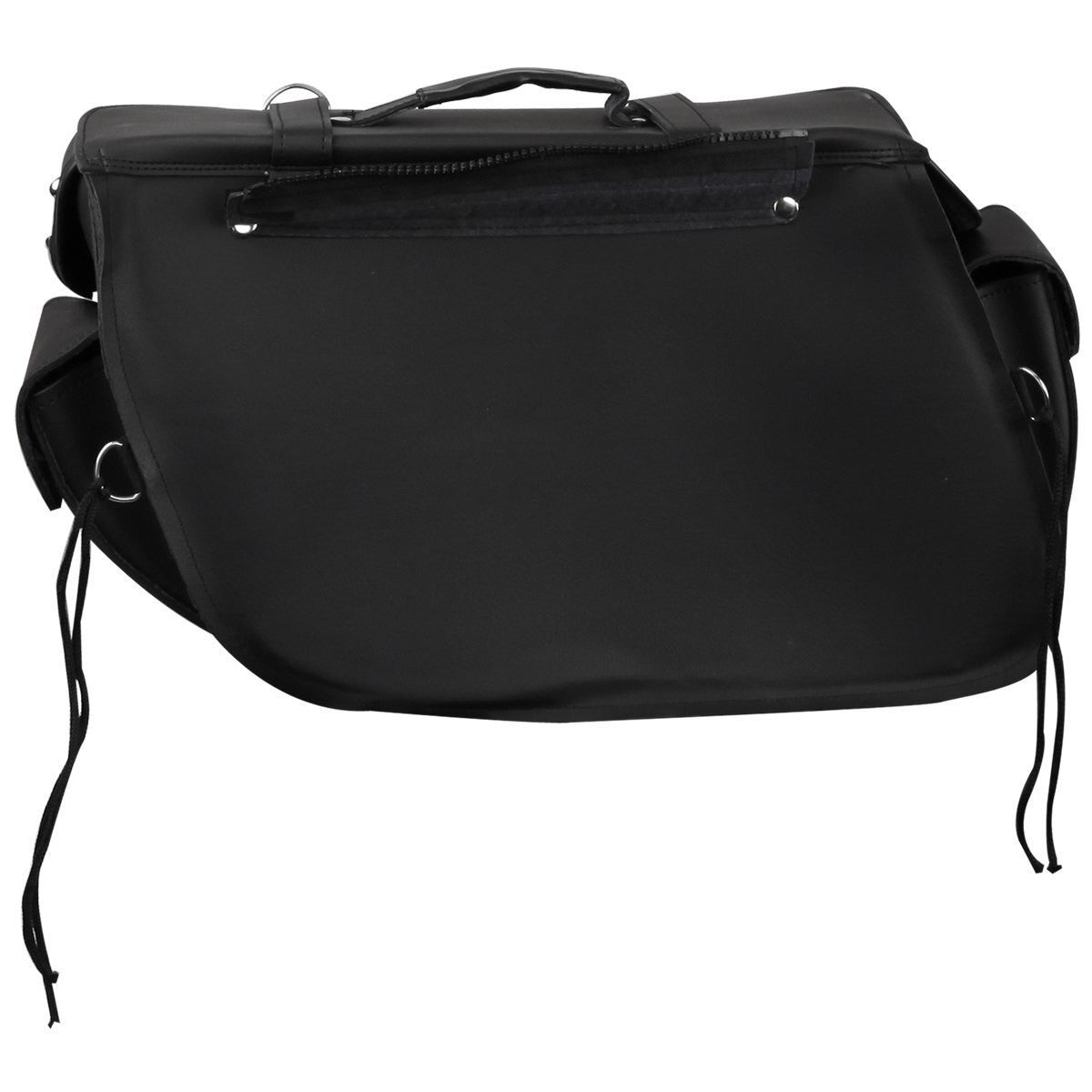 Vance Black Motorcycle Saddlebags for Honda Yamaha Kawasaki Indian and Harley Davidson Motorcycles