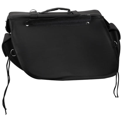 Vance Black Motorcycle Saddlebags for Honda Yamaha Kawasaki Indian and Harley Davidson Motorcycles