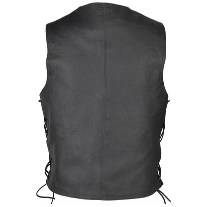 Vance Kids Boys Girls Childrens Lace Side Biker Motorcycle Style Leather Vest
