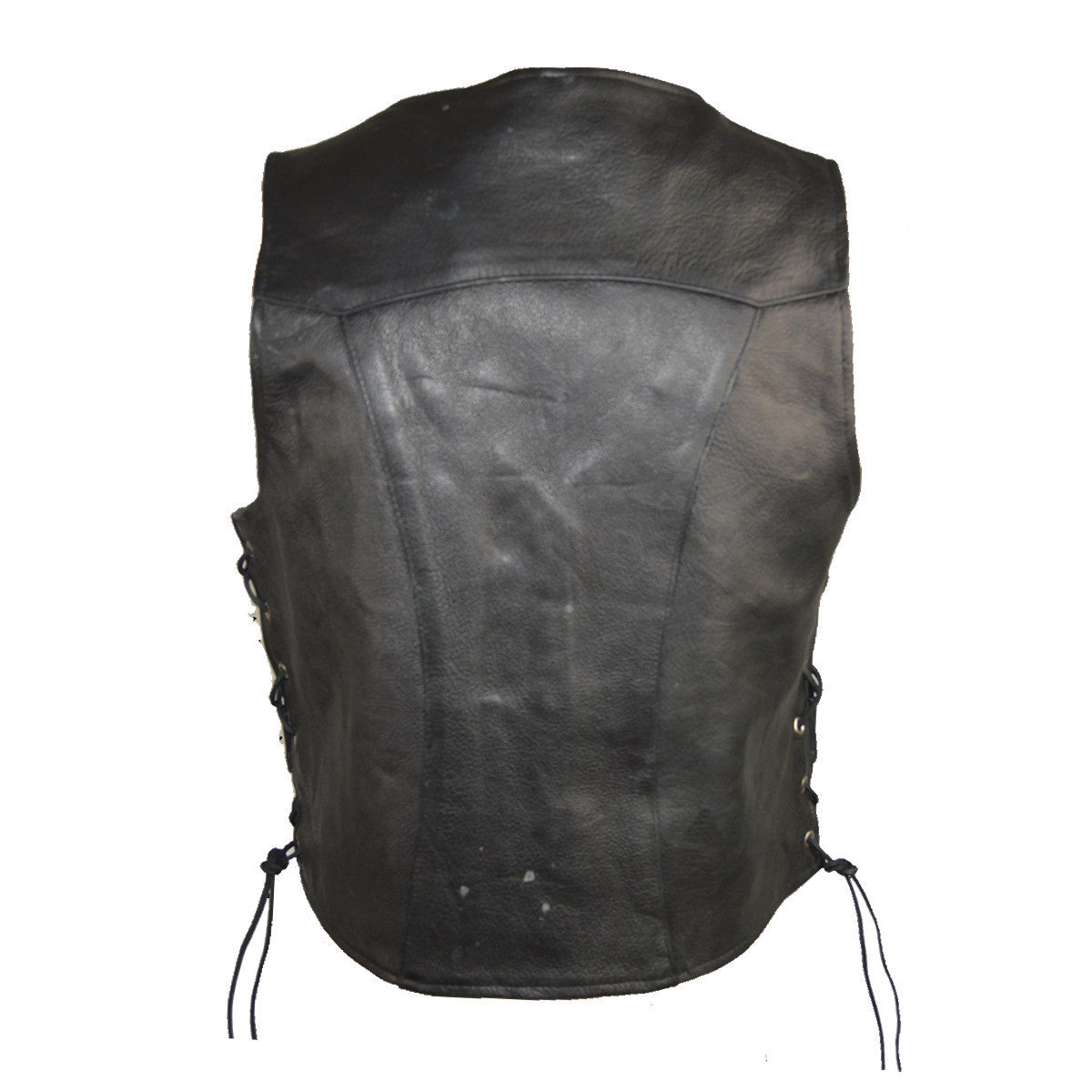 Vance Leathers Womens Black Lady Biker Leather Motorcycle Vest