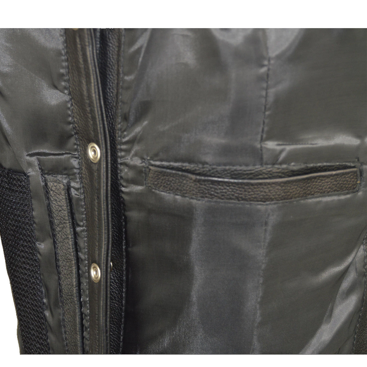 Vance Leathers Womens Black Lady Biker Leather Motorcycle Vest