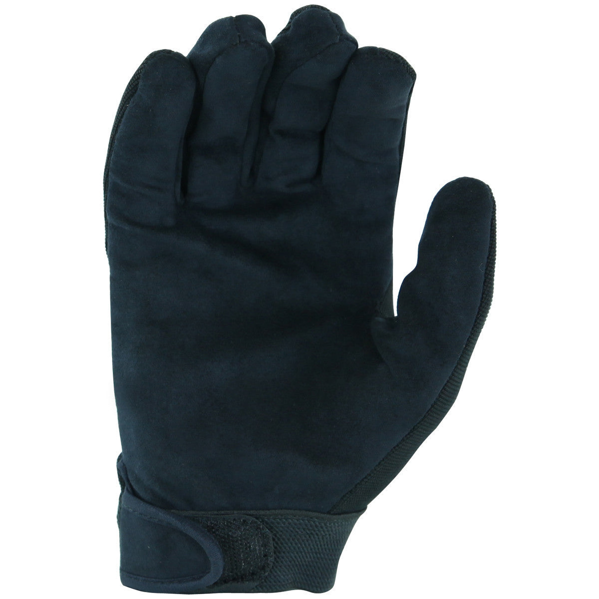 Vance Mens Black Suede Palm and Skull Design Mechanic Gloves