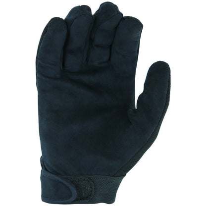 Vance Mens Black Suede Palm and Skull Design Mechanic Gloves