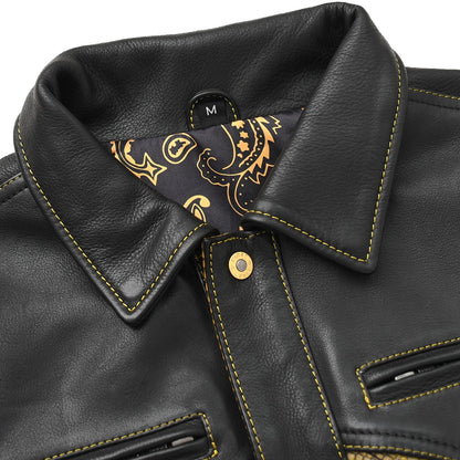 Kingsnake Men’s Motorcycle Leather Vest Men's Leather Vest Vests