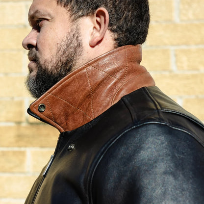 Moto Bomber - Men's Leather Jacket Men's Leather Jacket Jackets