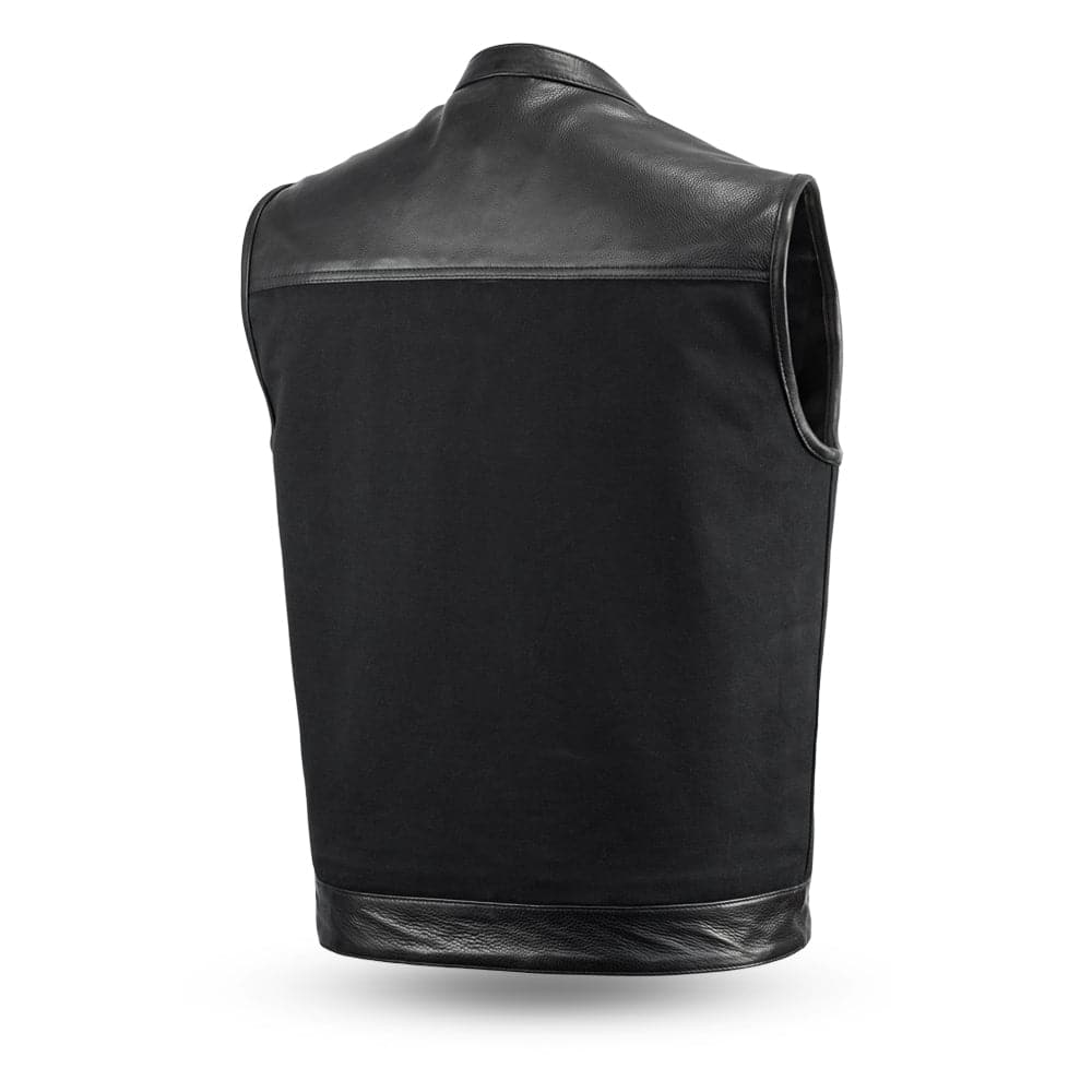 49/51 Vest Motorcycle Leather Canvas Vest Men's Canvas Vests Vests